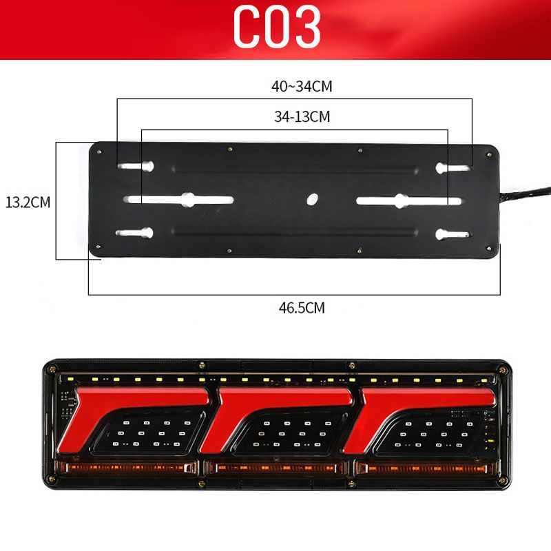 2pcs Bright LED Guide Tail Lights for Trucks