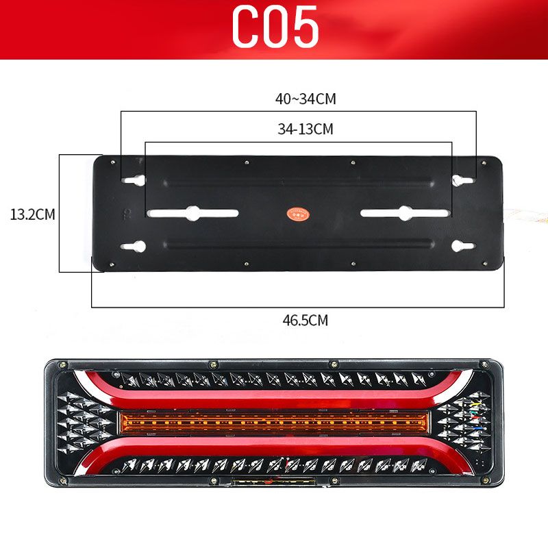 2pcs Bright LED Guide Tail Lights for Trucks
