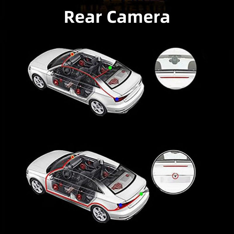 ⏰1080P 4-Channel Dash Cam with Night Vision