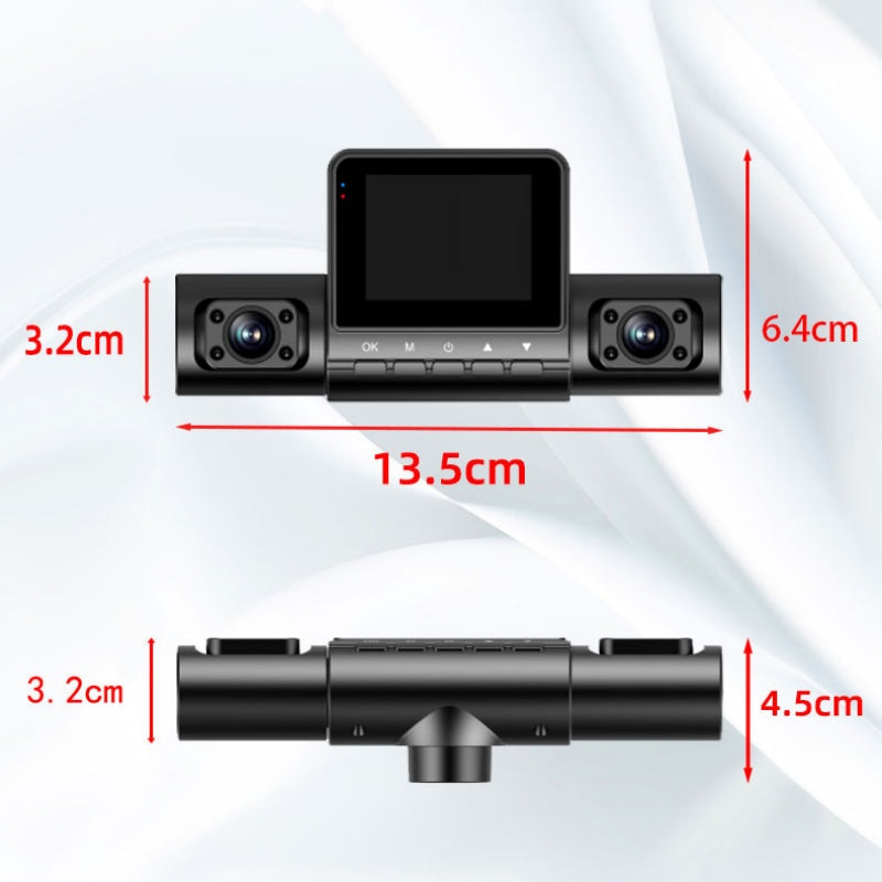 ⏰1080P 4-Channel Dash Cam with Night Vision