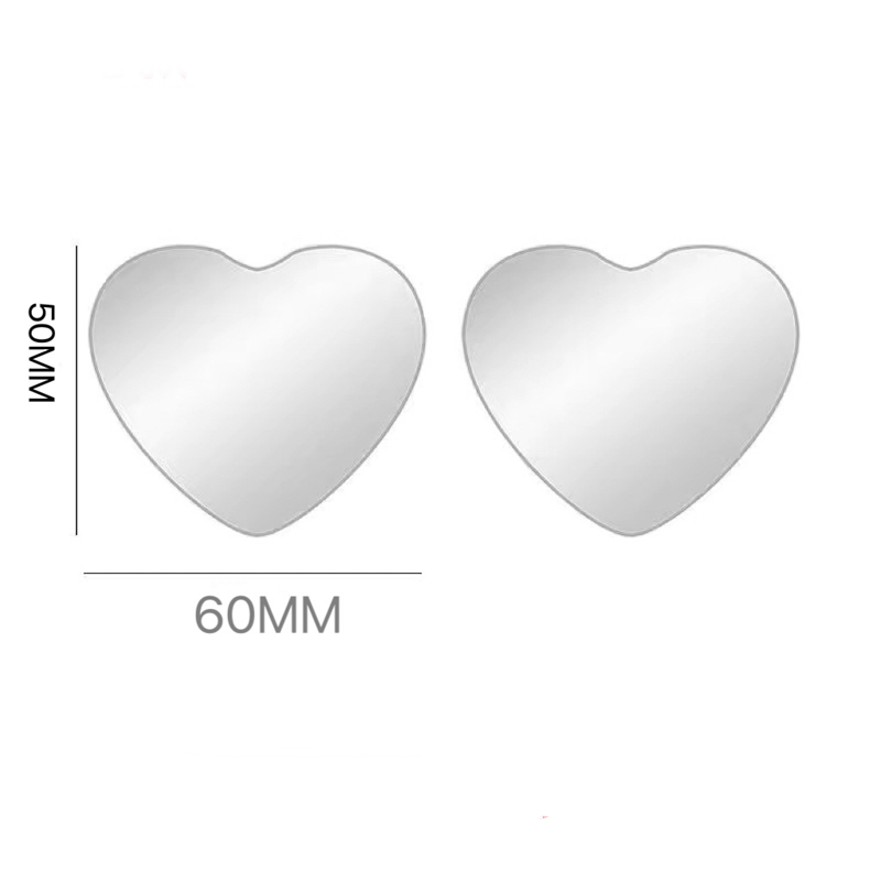 2Pcs Car Heart Shaped Blind Spot Mirrors