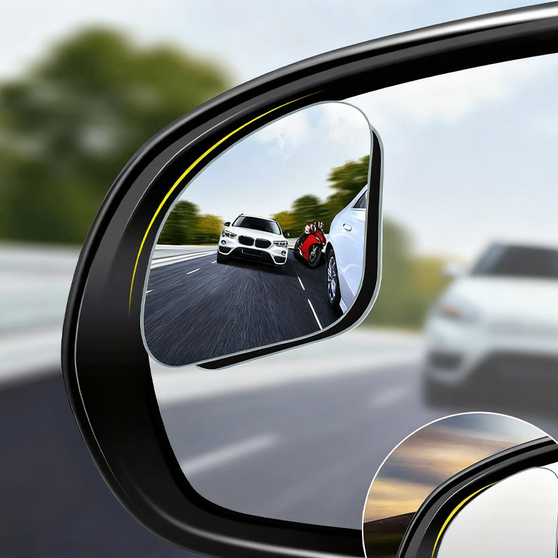 2Pcs Car Heart Shaped Blind Spot Mirrors