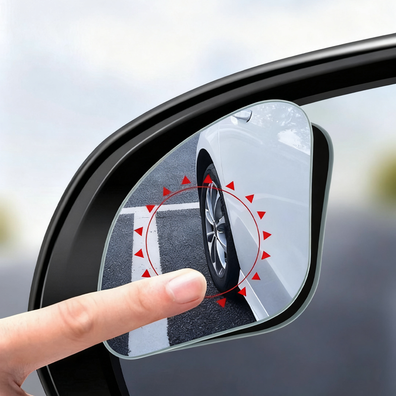 2Pcs Car Heart Shaped Blind Spot Mirrors
