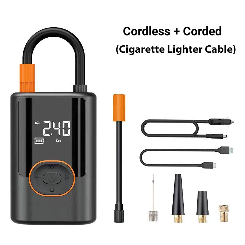 Multifunctional Portable Car Tire Inflator with Light