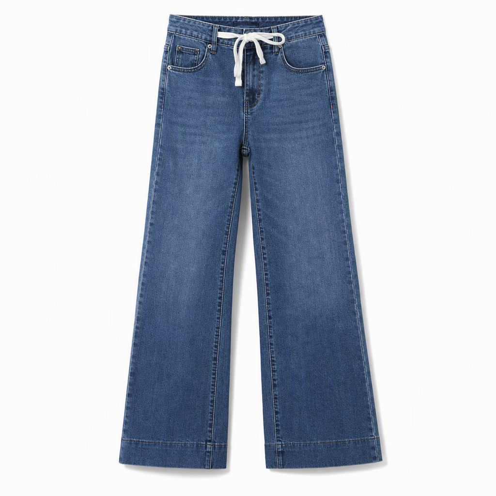 Women's Casual Loose Fit Wide Leg Denim Jeans
