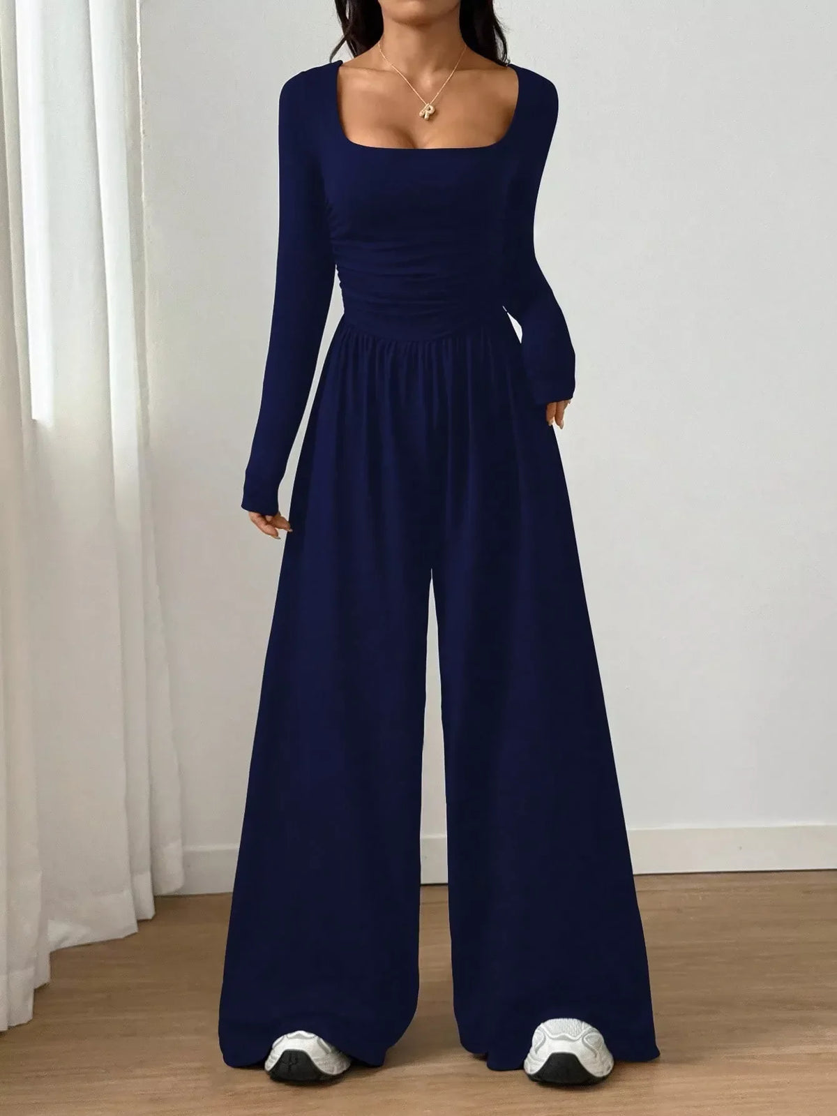 🚨 24-Hour Deal! Don’t Miss Out 💨Women's Casual Square Neck Wide-Leg Jumpsuit