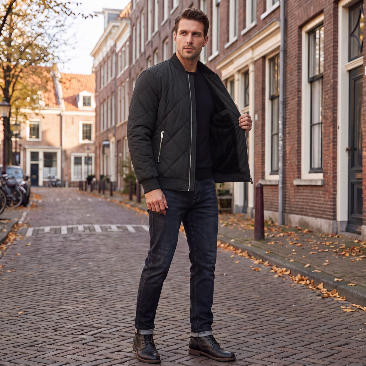 ✨Men's Winter Warm Quilted Bomber Jacket