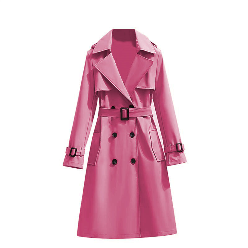 🧥 Smooth Drape, Polished Silhouette | Women's Mid-Length Trench Coat ⚡