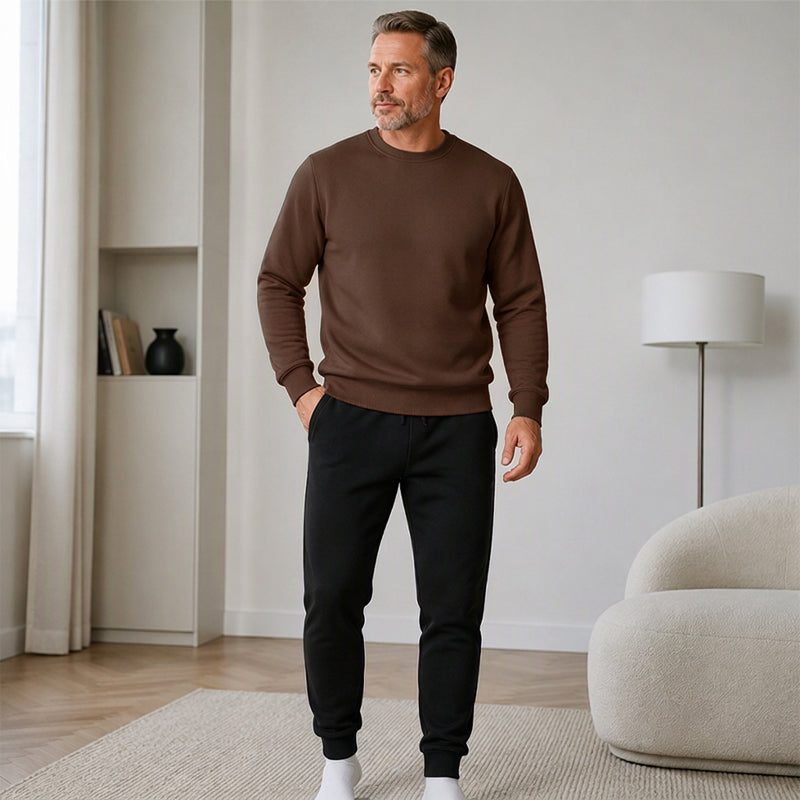 Men's Winter Warm Sweatshirt and Sweatpants Set