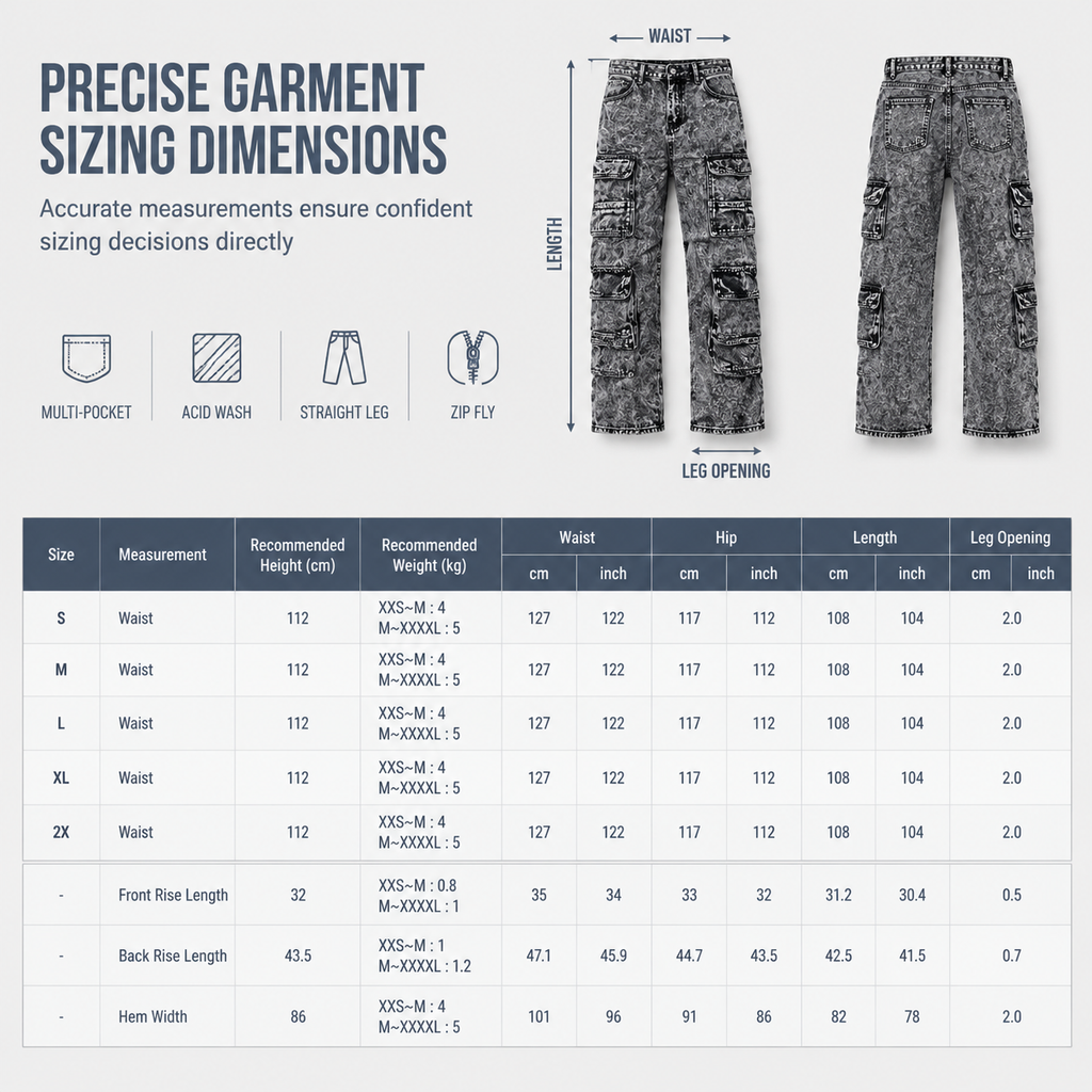 ๐ Retro Washed Wide Leg Cargo Jeans Y2K High Street Denim Pants with Pockets