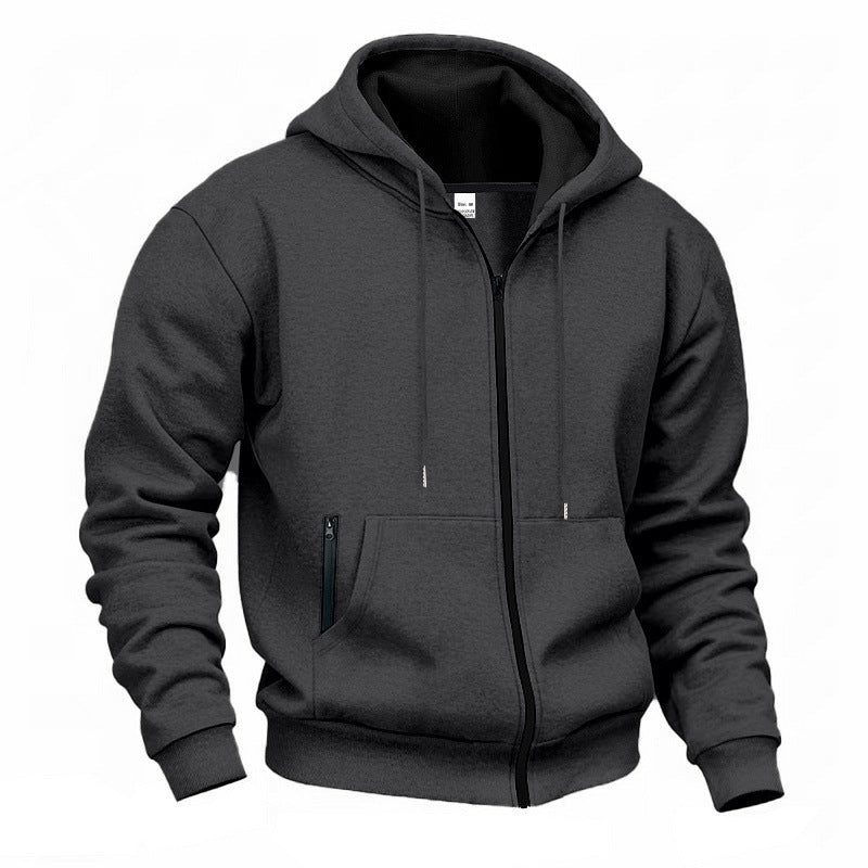 Men's Warm-Lined Full-Zip Hooded Sweatshirt