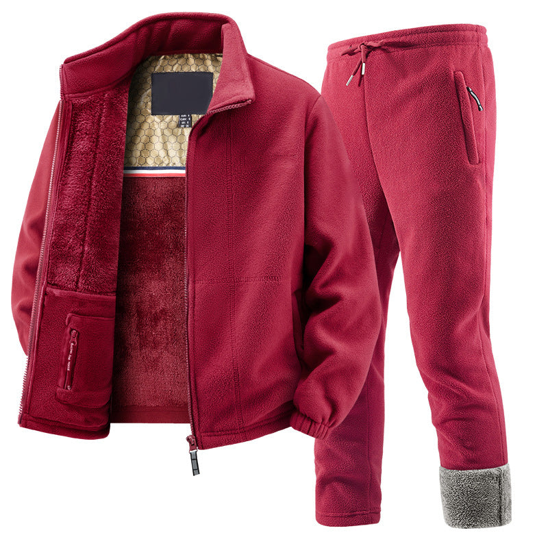 Unisex Casual Thermal Jacket and Pants Set