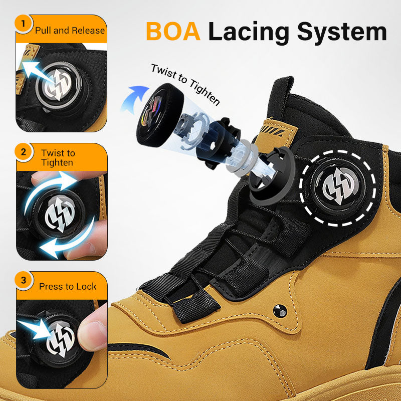 🔥Men's Outdoor Swivel Buckle Work Shoes 🔄👞 – Waterproof 💦, Anti-slip 🚶‍♂️, Comfortable , Breathable 🌬️