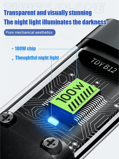 🔌LAST DAY SALE 50% OFF✨Transparent Luminous 3-in-1 Fast Charging Cable📱💫