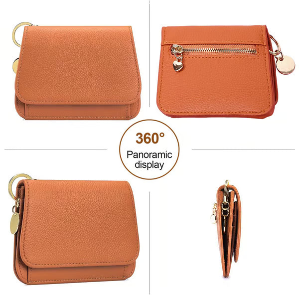 💖Hot 50% OFF💕RFID Short Wallets for Women –Fashionable Card Holder with Key Ring & Coin Purse