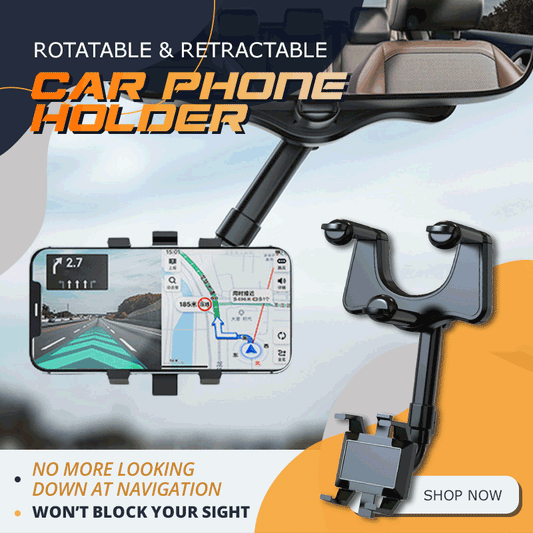 📢📢50% OFF !! ⏰Rotatable and Retractable Car Phone Holder