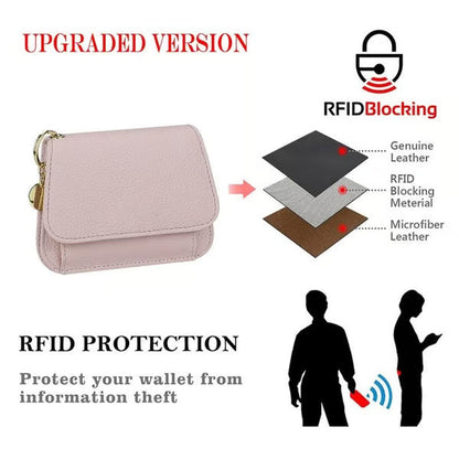 💖Hot 50% OFF💕RFID Short Wallets for Women –Fashionable Card Holder with Key Ring & Coin Purse