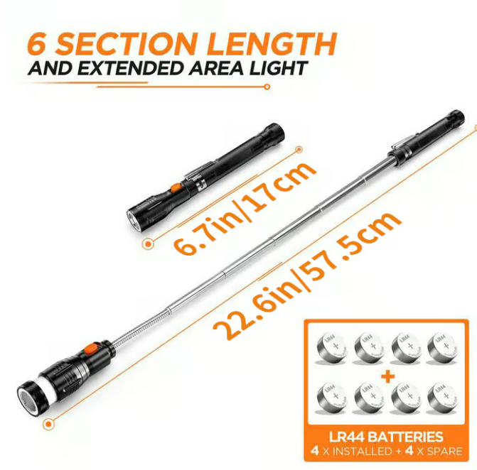 🎅Christmas hot sale 50%off🔥✨Multifunctional Magnetic Telescopic Flashlight