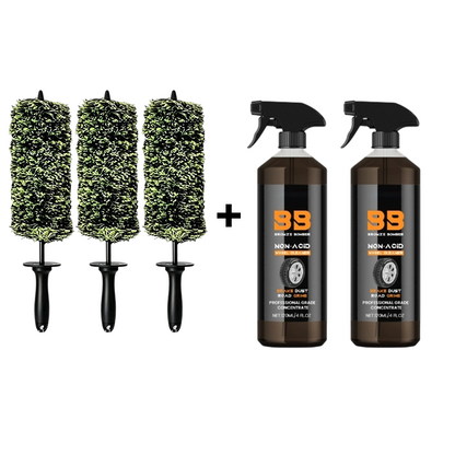 🔥2026 HOT SALE💥 50% OFF🧼Wheel Barrel Cleaning Brush – Deep Reach Microfiber for Rims, Calipers & Engine Bay – Scratch-Free Soft Bristles, Ergonomic Grip + Knuckle Guard – Includes Storage Box