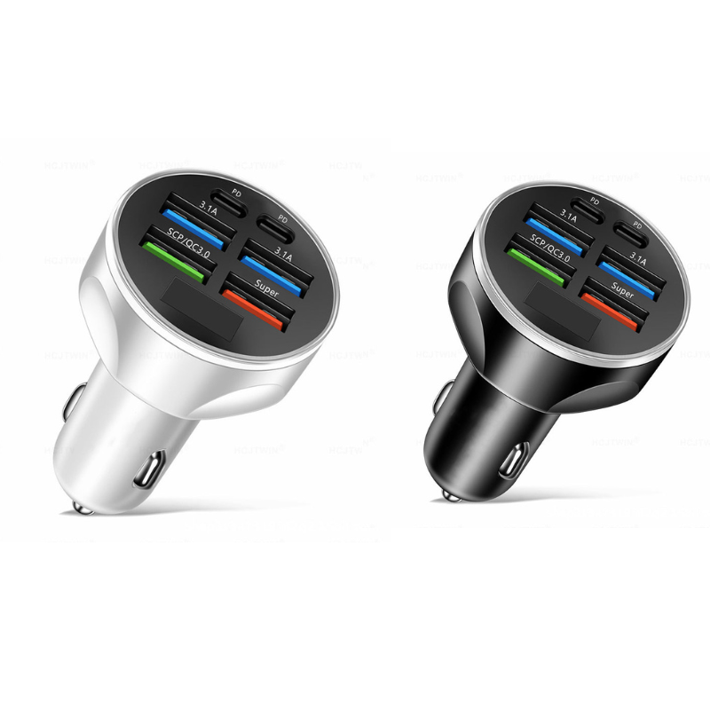 🔥HOT SALE🔥6-Port Car Charger Cigarette Lighter Adapter