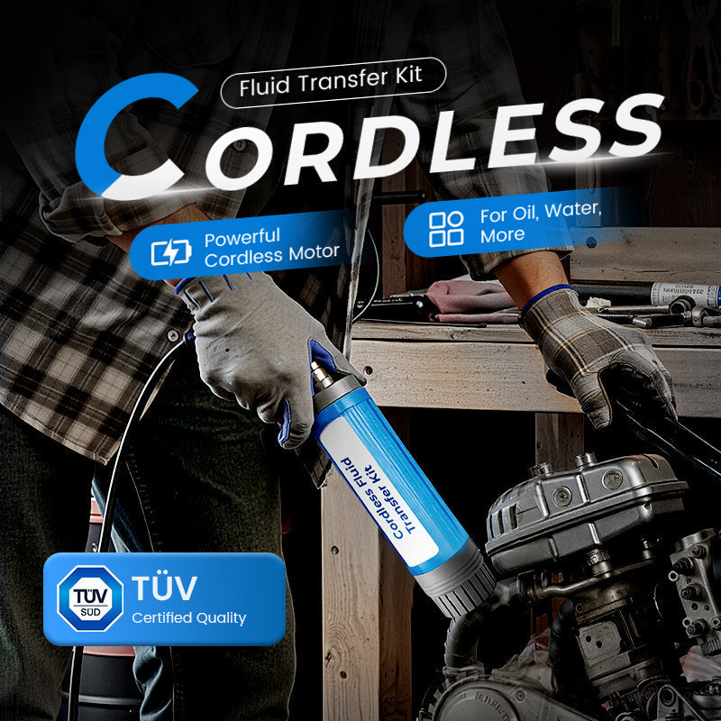 🥇【Industrial-Grade High-Efficiency Choice】38mm High-Power Oil/Water Pump Kit｜💯Blue Portable Design｜Easy to Carry｜Versatile Applications!🌟