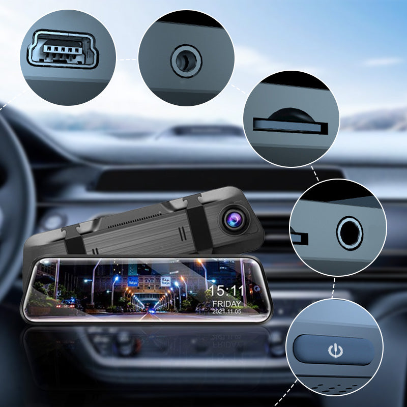 🔥2025 Hot Sale✈️Touch Screen Rear View Mirror Dash Cam Smart Mirror