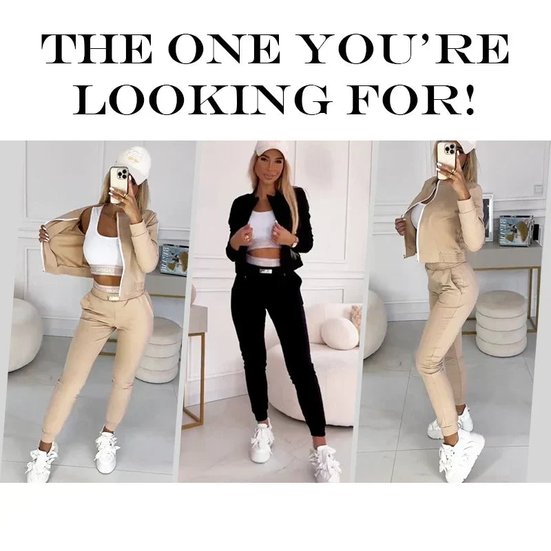🎉New Year’s Hot Sales - 70% OFF😍Women's 3-Piece Zip-Up Tracksuits