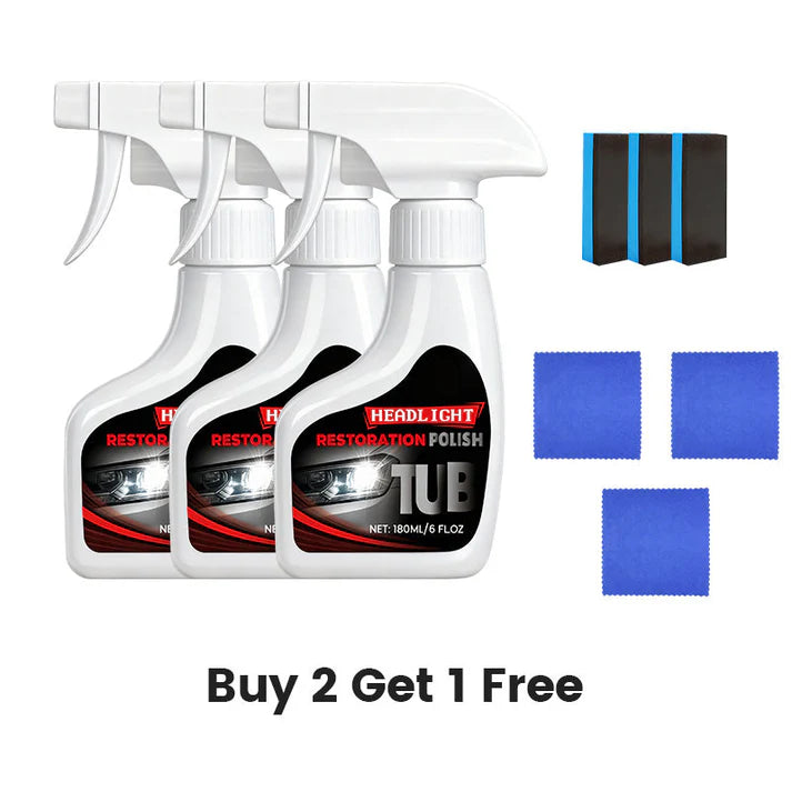 🔥LAST DAY SALE 50% OFF🔥 180ml Professional Car Headlight Restorer with Sponge