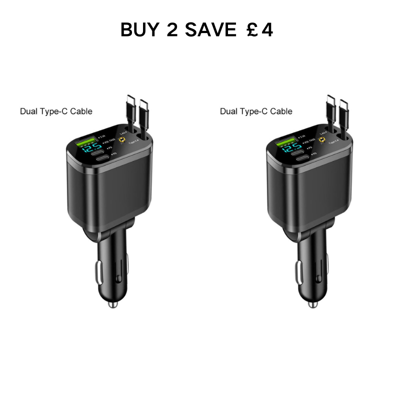 Car Fast Charger with Starry Sky Ambient Lighting