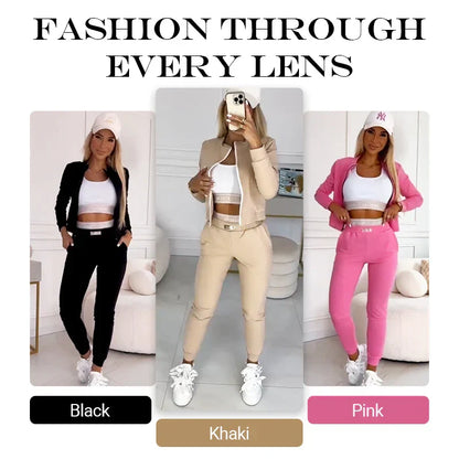 🎉New Year’s Hot Sales - 70% OFF😍Women's 3-Piece Zip-Up Tracksuits