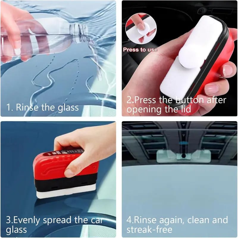 🔥LAST DAY SALE - 49% OFF🎁Car Glass Oil Film Cleaner Brush