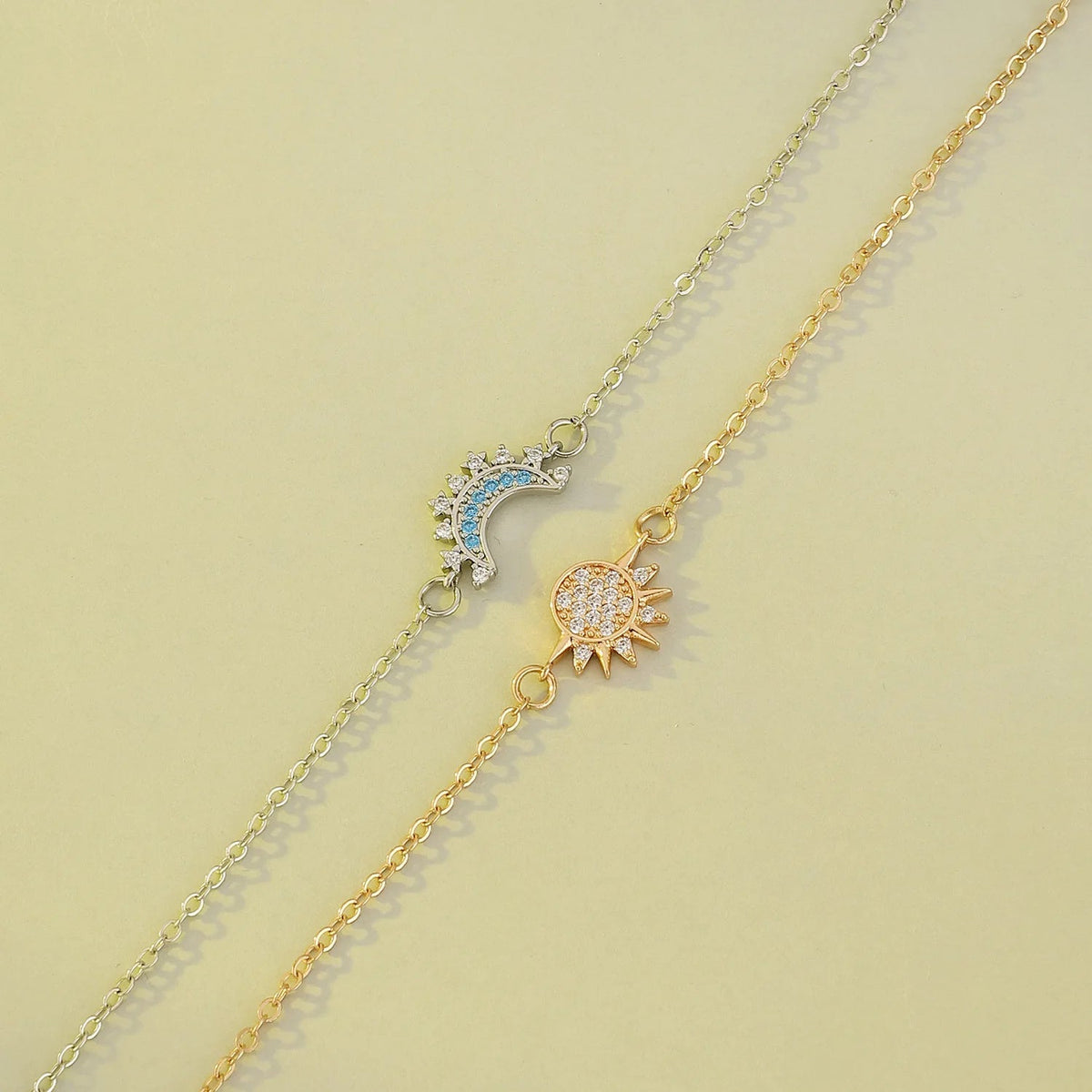 Elegant Sun & Moon Bracelet Set