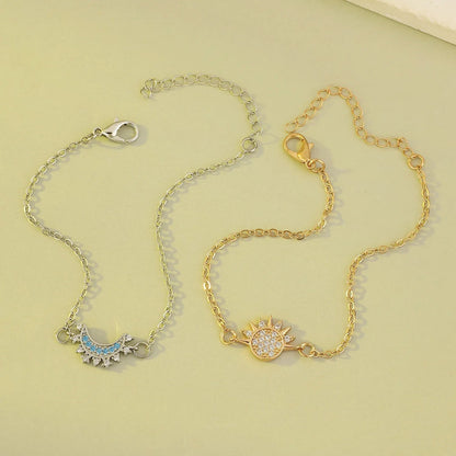 Elegant Sun & Moon Bracelet Set