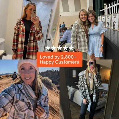 🔥Winter Hot Sale 50% OFF🔥⏰Women’s Classic Cozy Plaid Hooded Jacket🧥