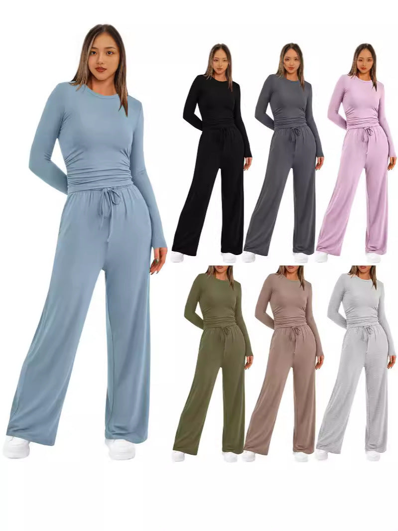 👚2026 Women's Casual Wear Long-Sleeved Loose-Fit Trouser Set 💕