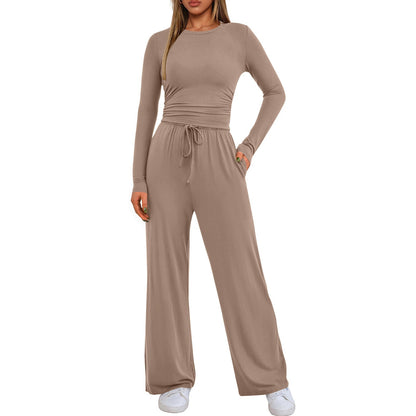 👚2026 Women's Casual Wear Long-Sleeved Loose-Fit Trouser Set 💕
