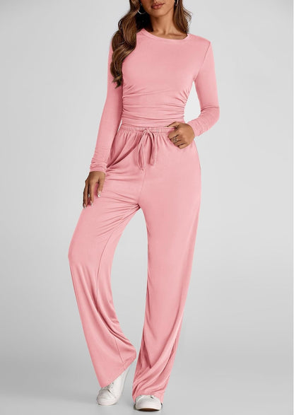 👚2026 Women's Casual Wear Long-Sleeved Loose-Fit Trouser Set 💕