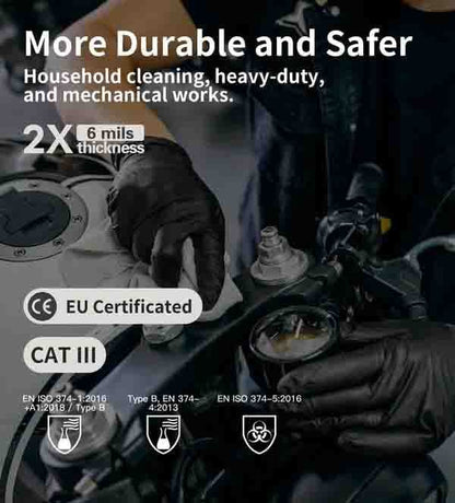 🔥Sale 53% OFF🎅100/50PCS Black Nitrile Disposable Glove