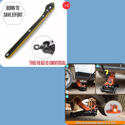 🔥Hot Sale 50% OFF🔧🛞Auto Labor-saving Jack Ratchet Wrench