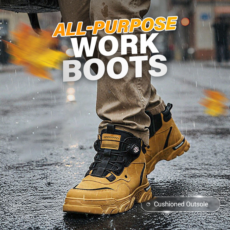 🔥Men's Outdoor Swivel Buckle Work Shoes 🔄👞 – Waterproof 💦, Anti-slip 🚶‍♂️, Comfortable , Breathable 🌬️