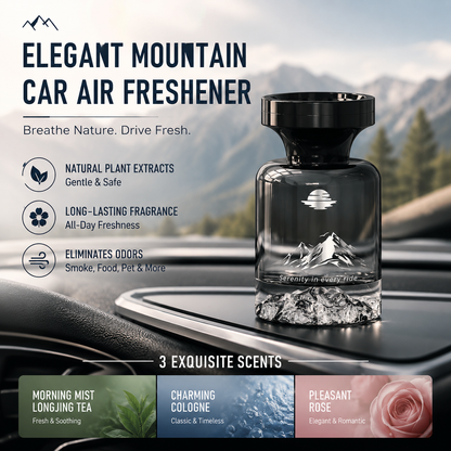 💞50K+ SOLD!🚗🌿110ml Long-Lasting Car Air Freshener – Natural plant extracts, eliminates smoke & pet odours. Weeks of freshness. Mountain design. Breath easy! 💨✨