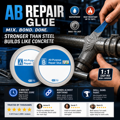 🔥 50% off for a limited time only | AB Super Glue: Brings broken items back to life – strong yet flexible, won’t crack!