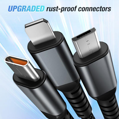 🔌LAST DAY SALE 50% OFF✨Transparent Luminous 3-in-1 Fast Charging Cable📱💫