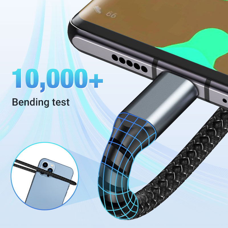 🔌LAST DAY SALE 50% OFF✨Transparent Luminous 3-in-1 Fast Charging Cable📱💫