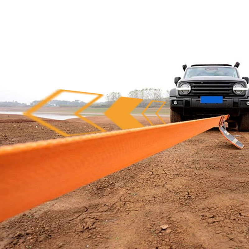 🚗60% OFF NOW🔥13ft Car Tow Strap with Hooks & 3 Tons Capacity