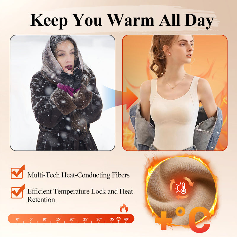 💖Christmas Sale -50% OFF🎅Thickened Warm Tank Top with Shelf Bra