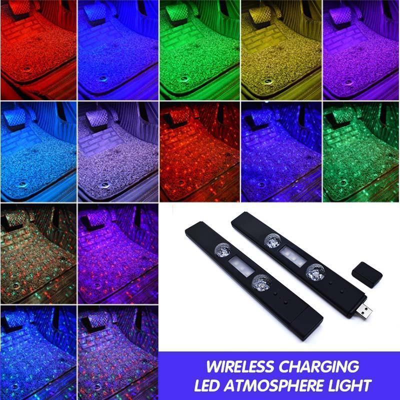 🔥HOT SALE 50%OFF🔥Premium Wireless Charging LED Ambient Light Strip for Car Footwell
