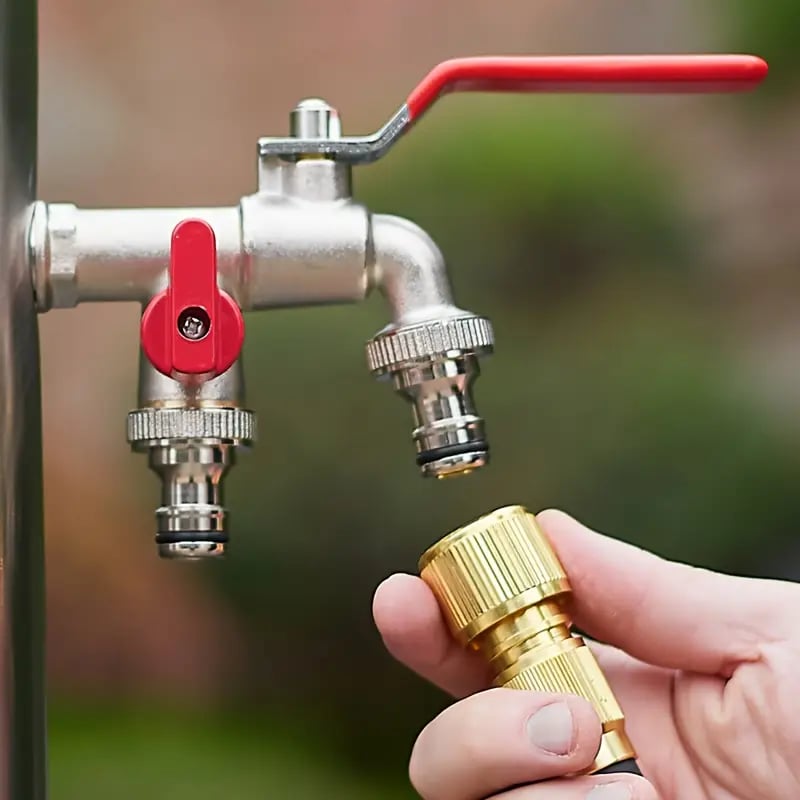 🔥 FLASH SALE: 50% OFF! ⚙️ Universal Stainless Steel Double Outlet Garden Faucet – Independent Valves, Heavy-Duty & Easy Install 🚰