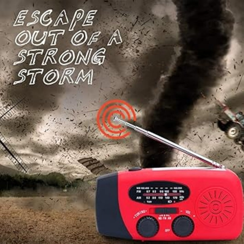 📻 60% OFF NOW! 🔋 Multifunctional Portable Solar Emergency Radio – Power Bank, Hand Crank & Weather Alert ⚡