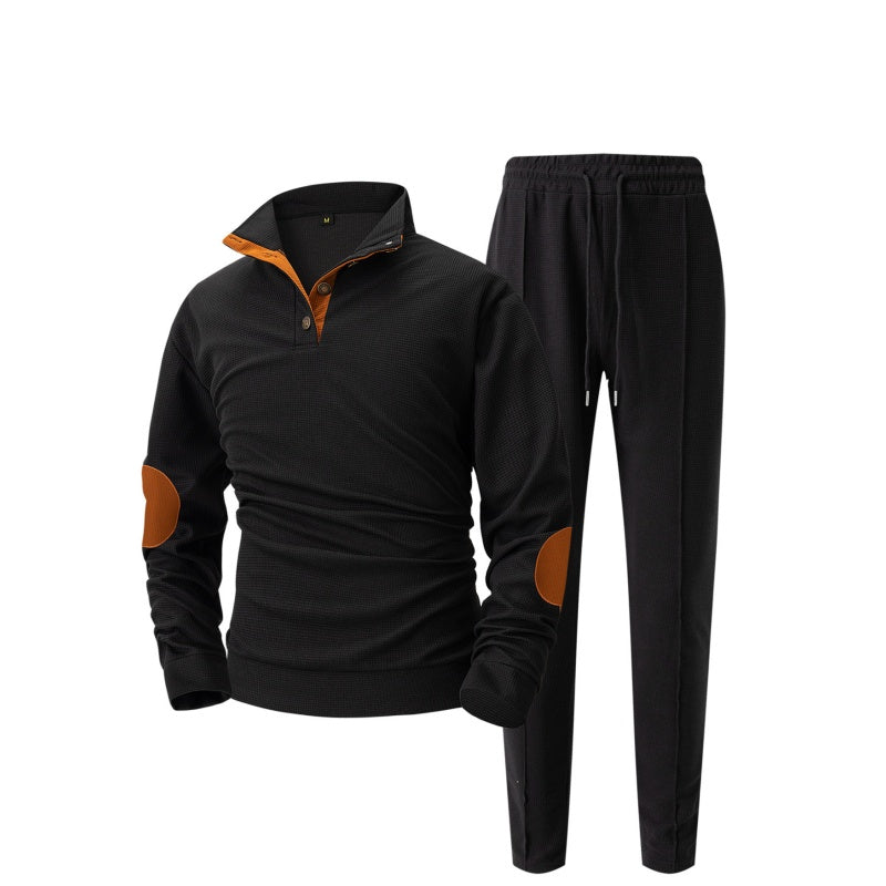 🎁 Hot Sale 50% OFF 🔥Men's Knit Half-Zip Casual Sweatshirt & Pants Set